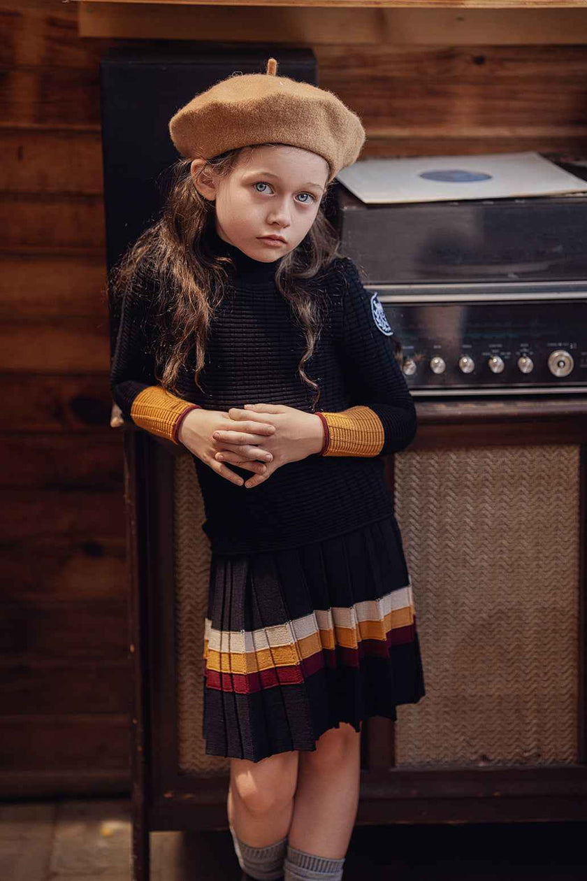 Mock Neck Ribbed Top