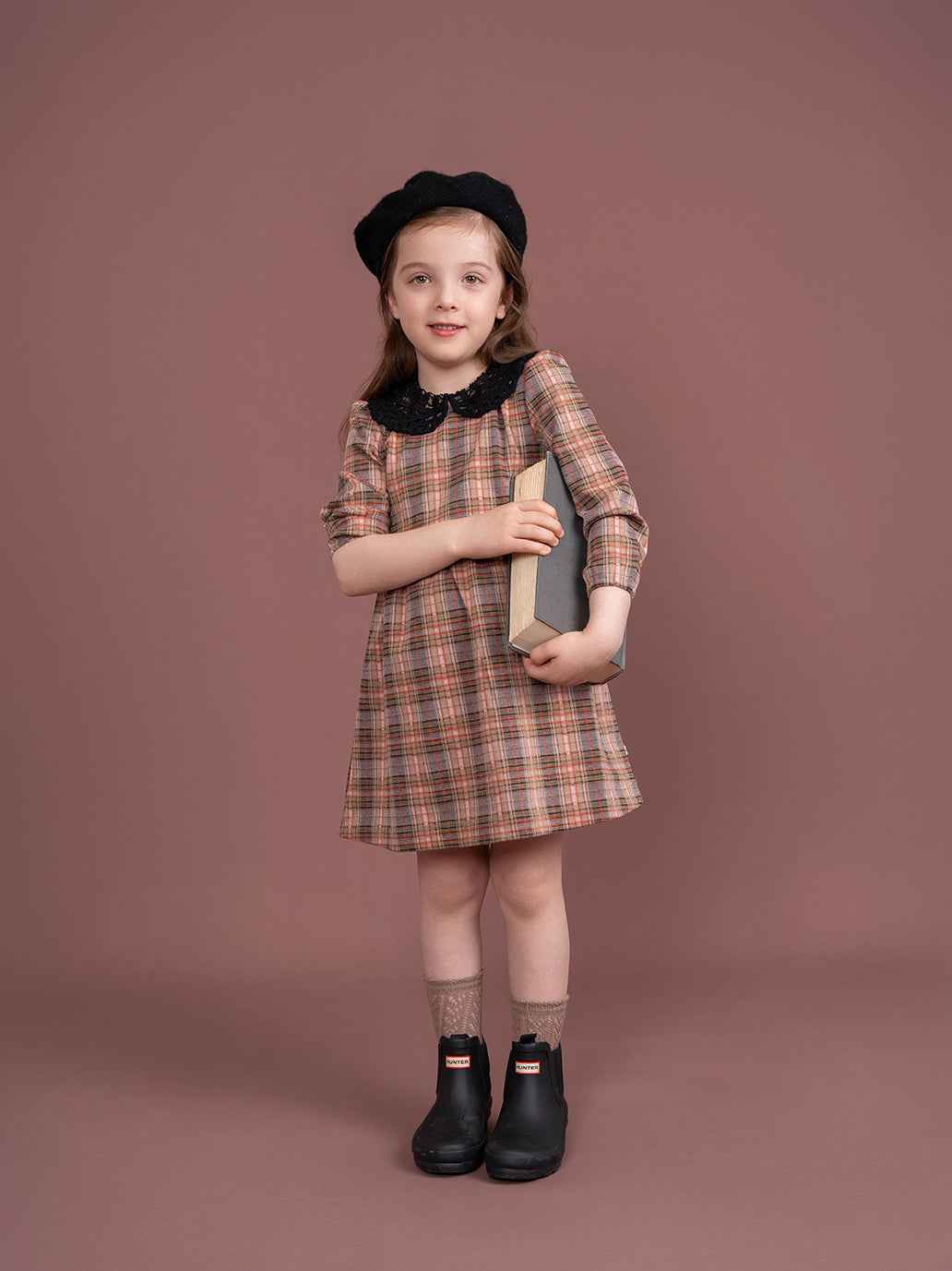 Stretch Plaid High Waist Dress