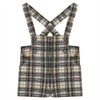 Plaid Short Overall