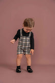 Plaid Short Overall