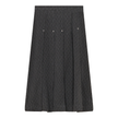 Woven Jacquard Pleated Skirt
