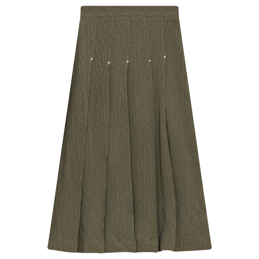 Woven Jacquard Pleated Skirt