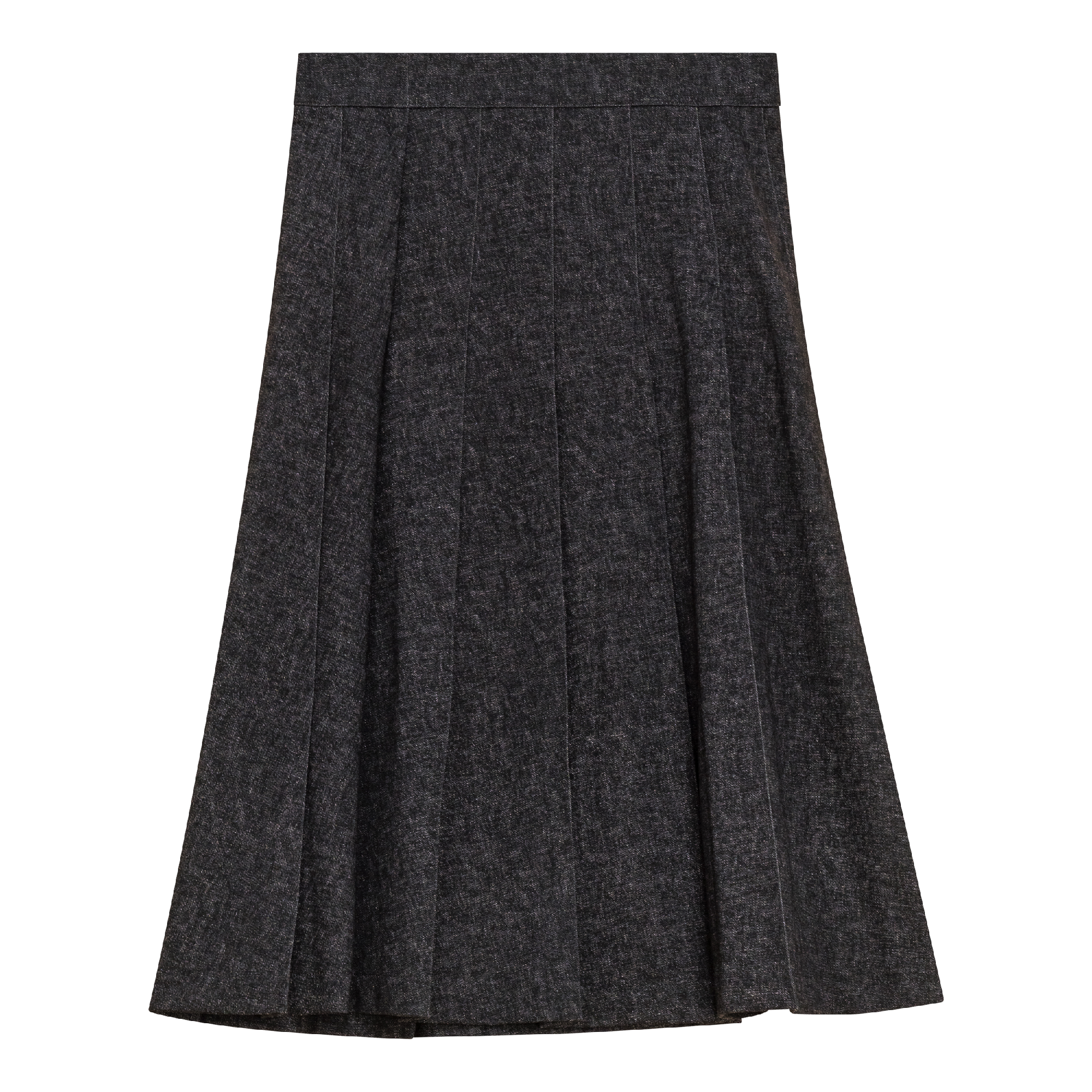 Mix Knit Knife Pleated Skirt