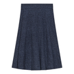 Mix Knit Knife Pleated Skirt