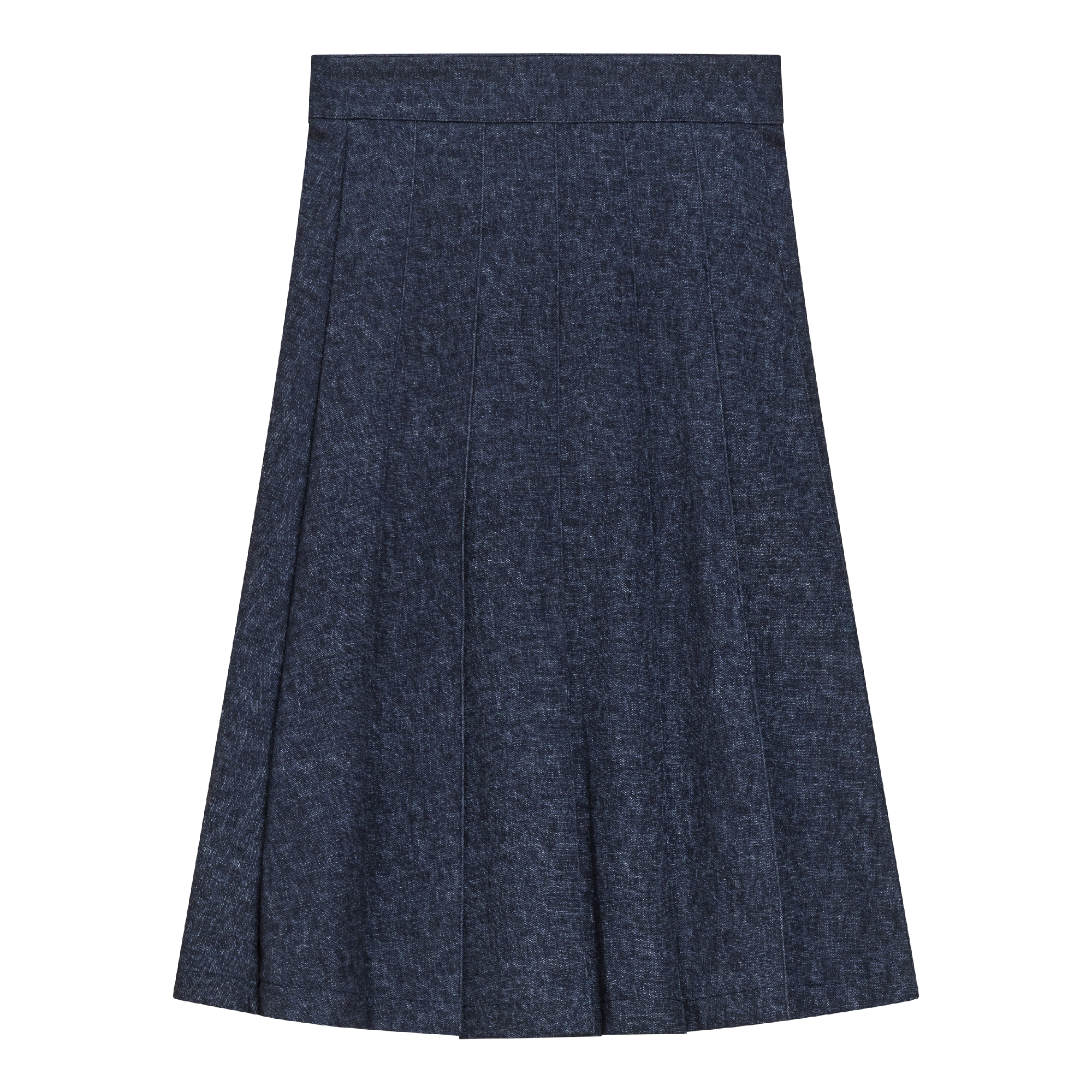 Mix Knit Knife Pleated Skirt