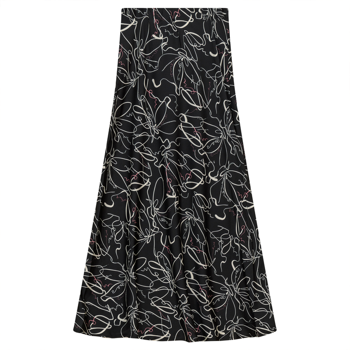 Woven Printed Maxi Skirt