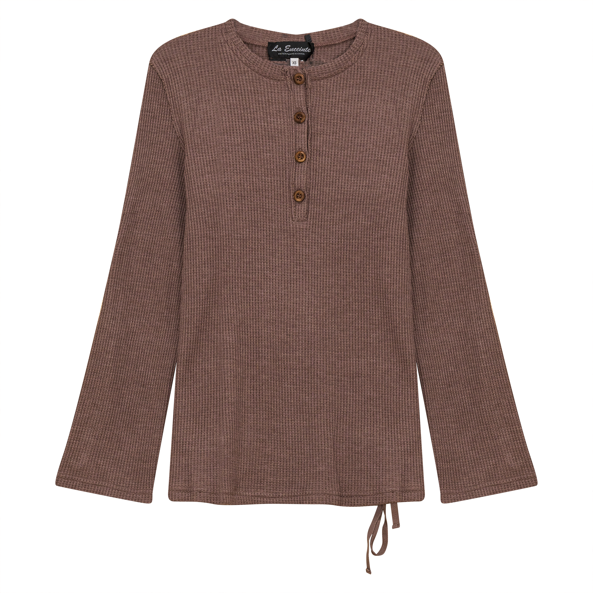 Maternity Henley Waffle Top