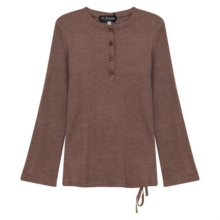 Maternity Henley Waffle Top