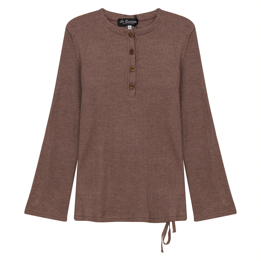 Maternity Henley Waffle Top