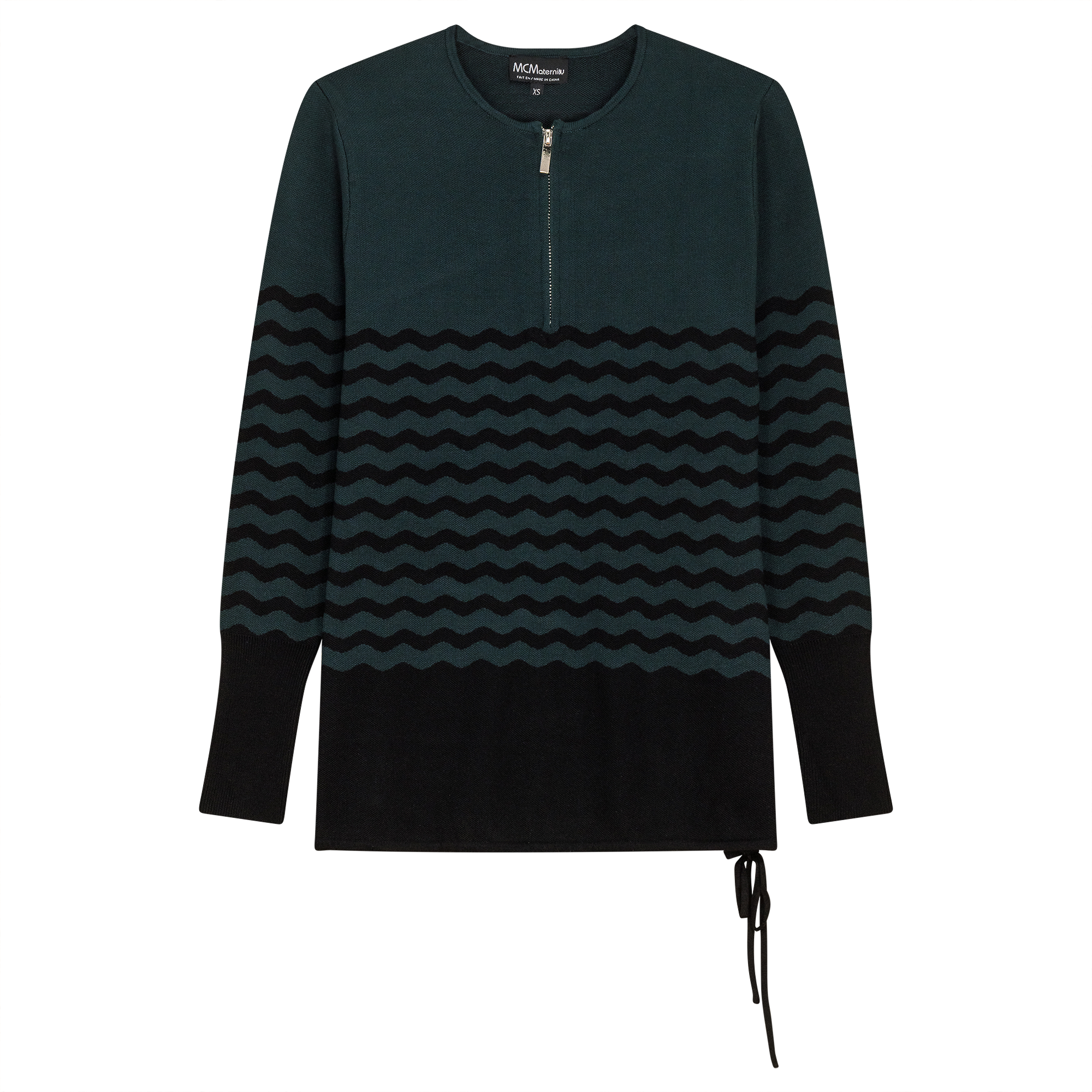 Maternity Color Blocked Henley Sweater