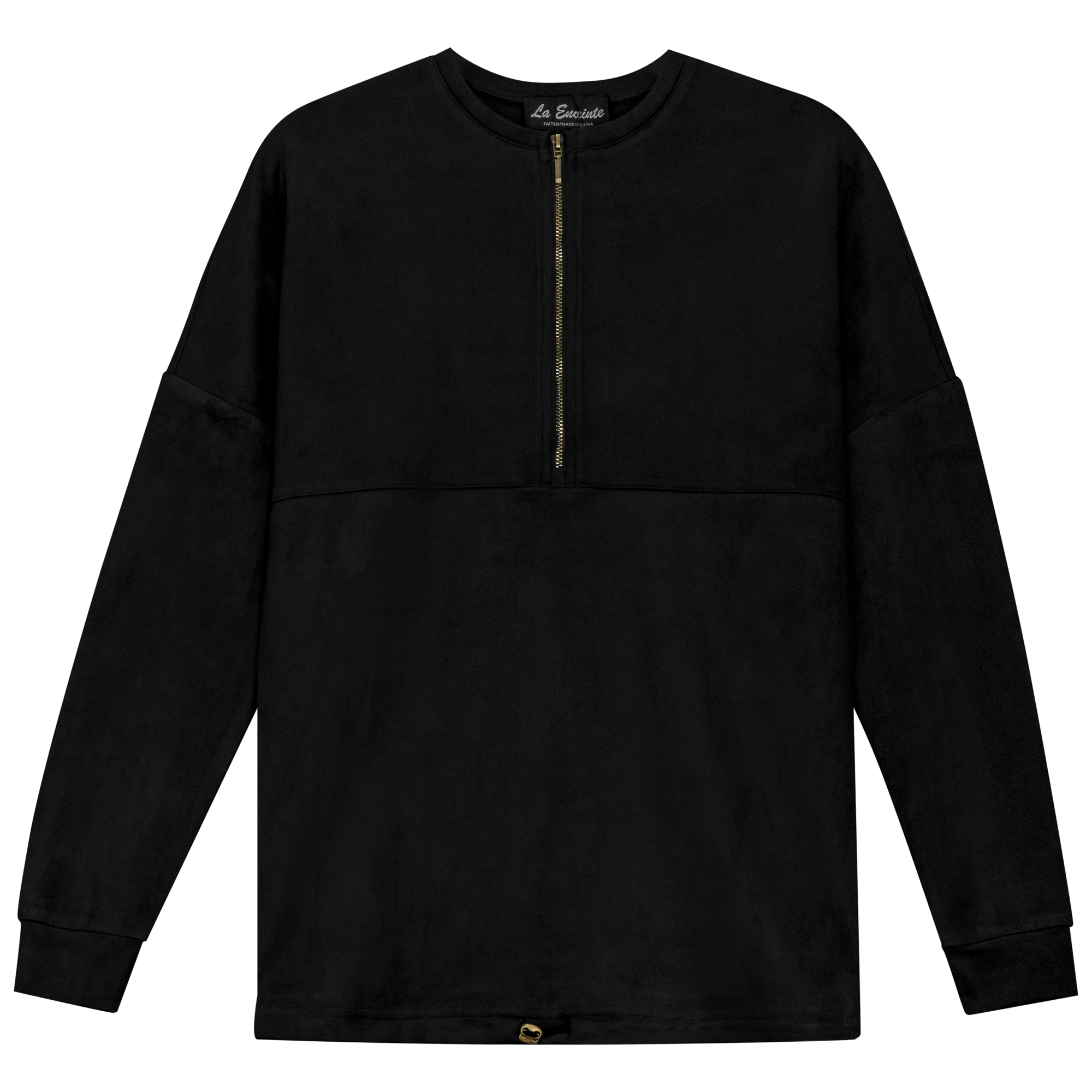 Maternity Henley Bungee Suede Top