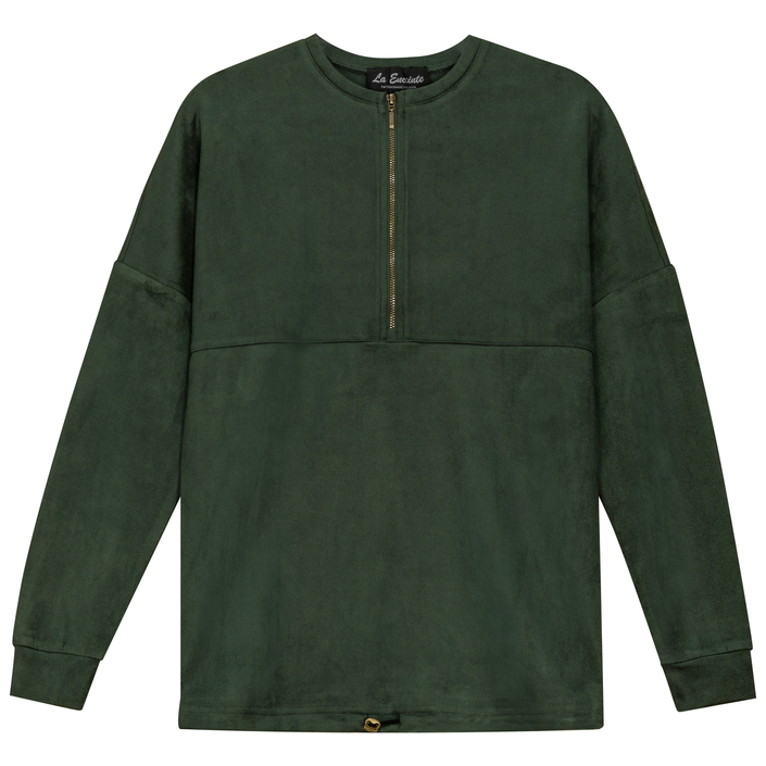 Maternity Henley Bungee Suede Top