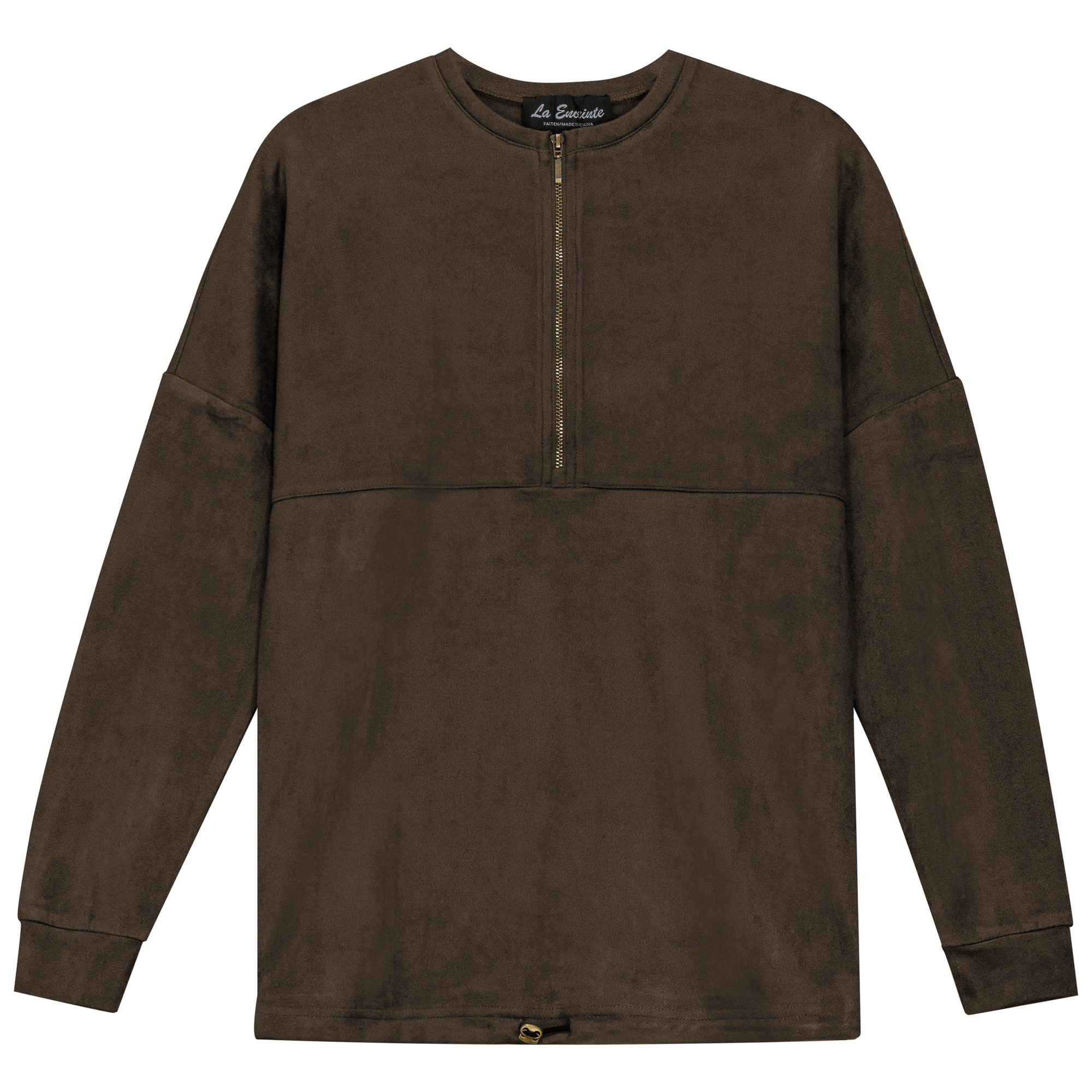 Maternity Henley Bungee Suede Top