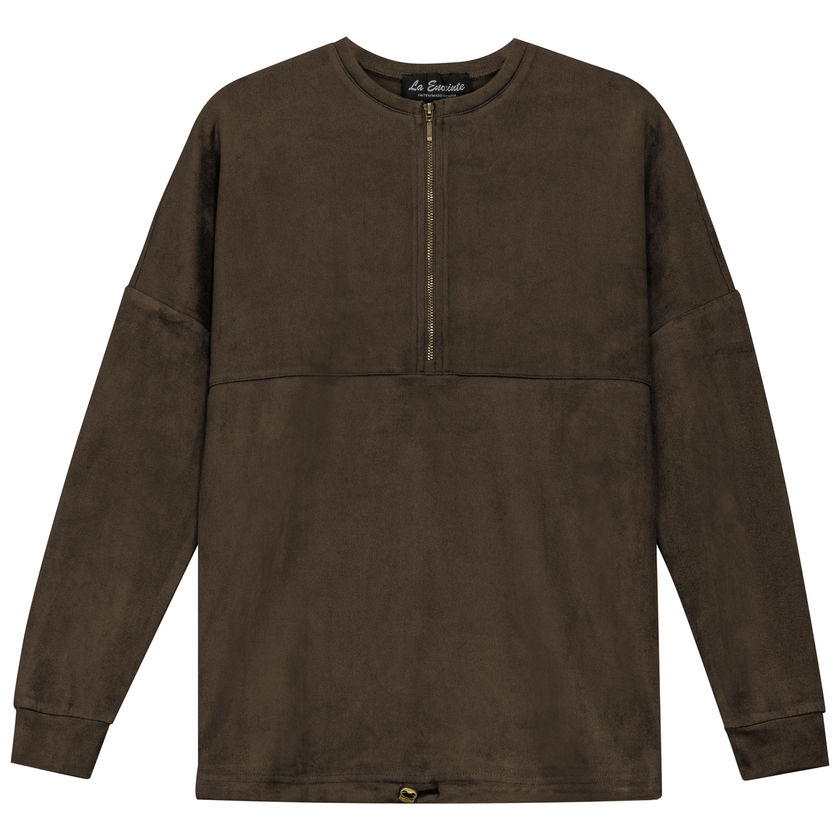 Maternity Henley Bungee Suede Top