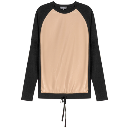 Maternity Knit Leather Combo Top