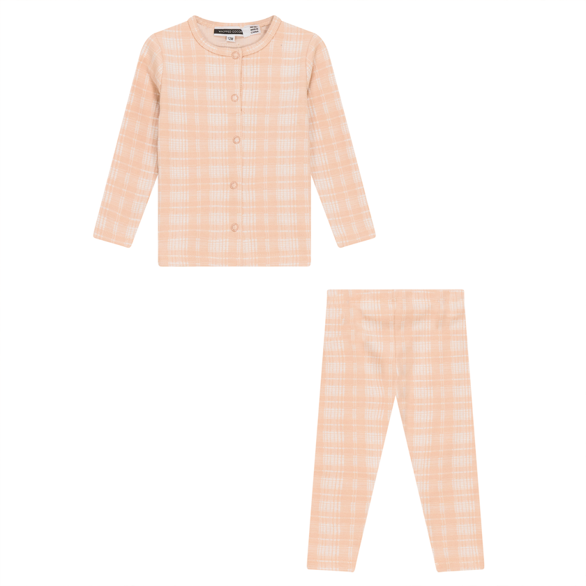 Brushed Rib Plaid 2Pc Set
