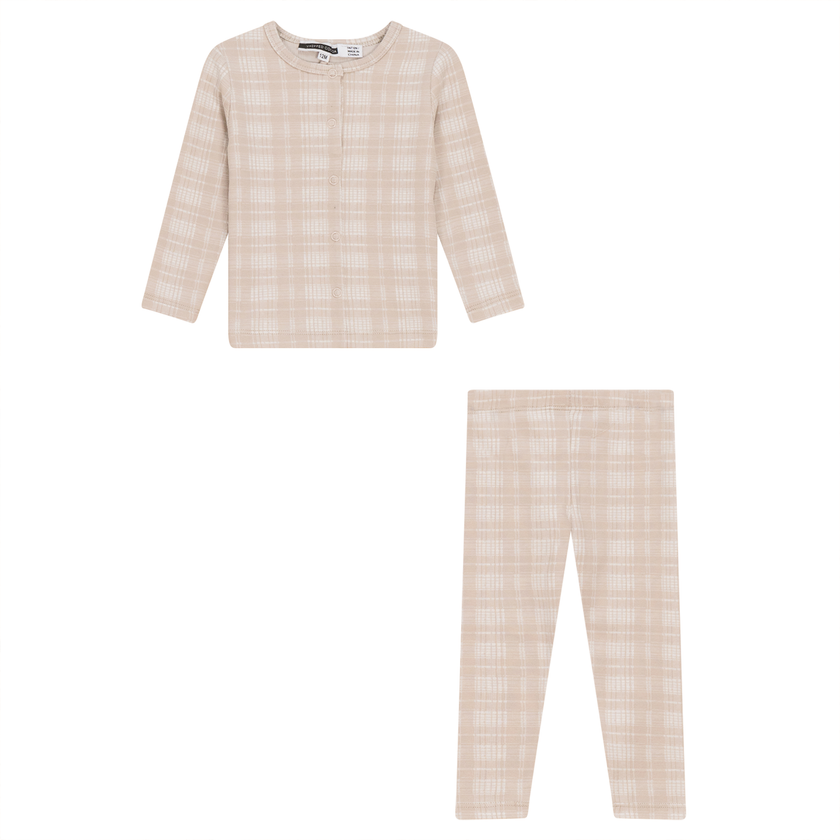 Brushed Rib Plaid 2Pc Set