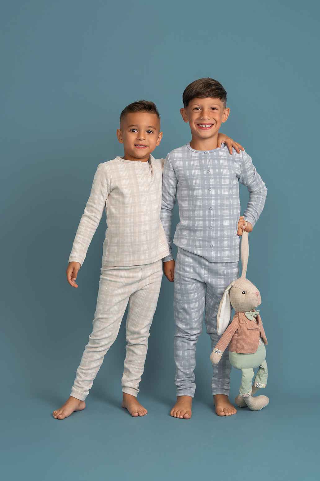 Brushed Rib Plaid 2Pc Set