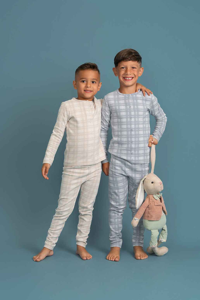 Brushed Rib Plaid 2Pc Set