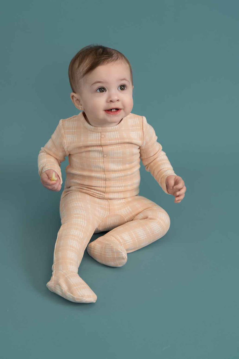 Brushed Rib Plaid Onesie