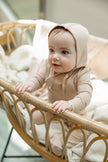 Knitted Wrap Onesie with Bonnet