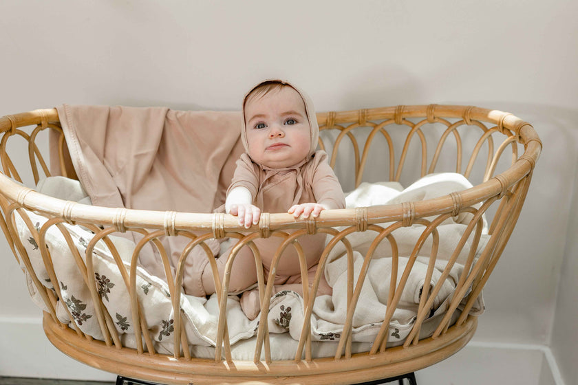 Knitted Wrap Onesie with Bonnet