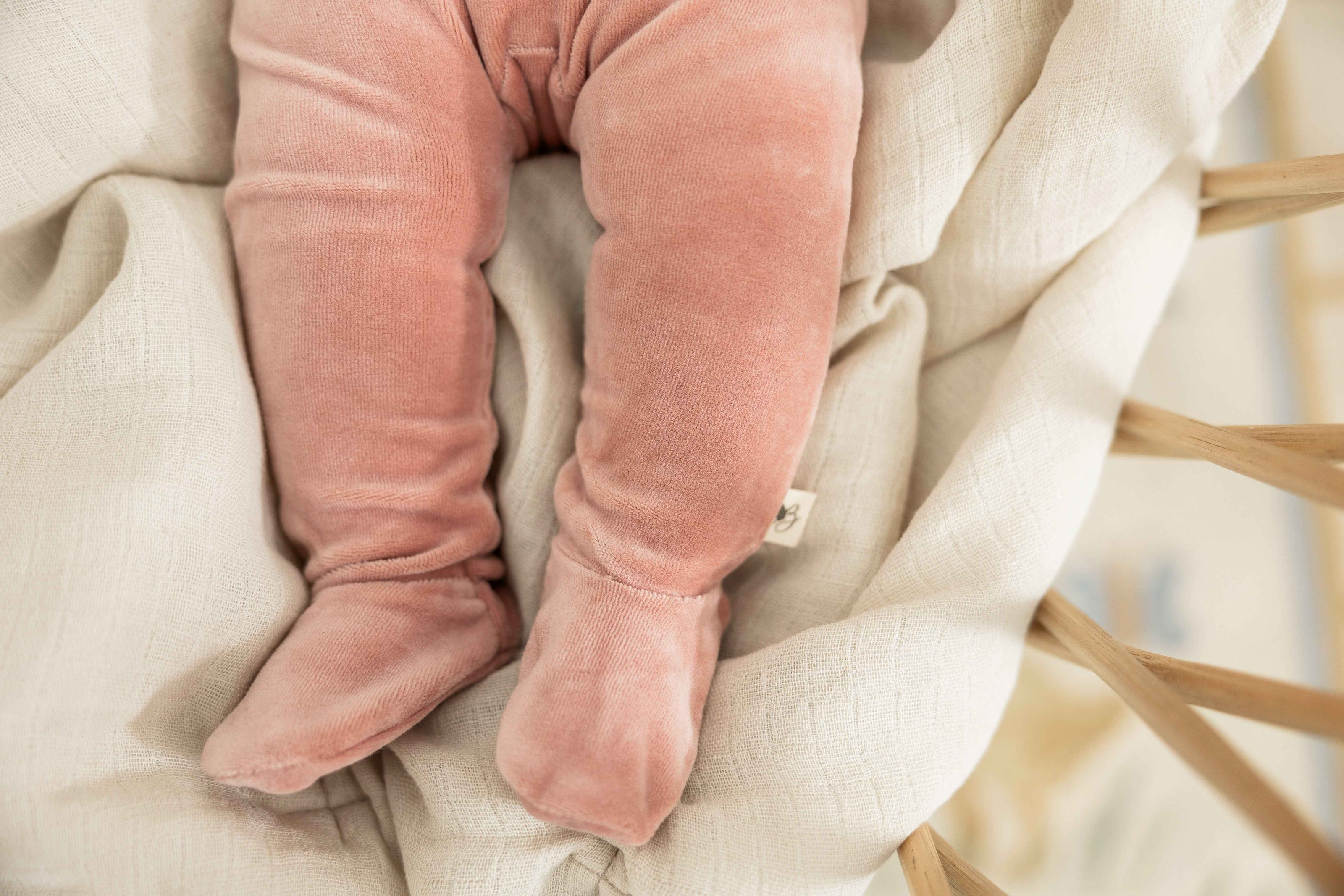 Bow Stitch Velour Onesie with Hat