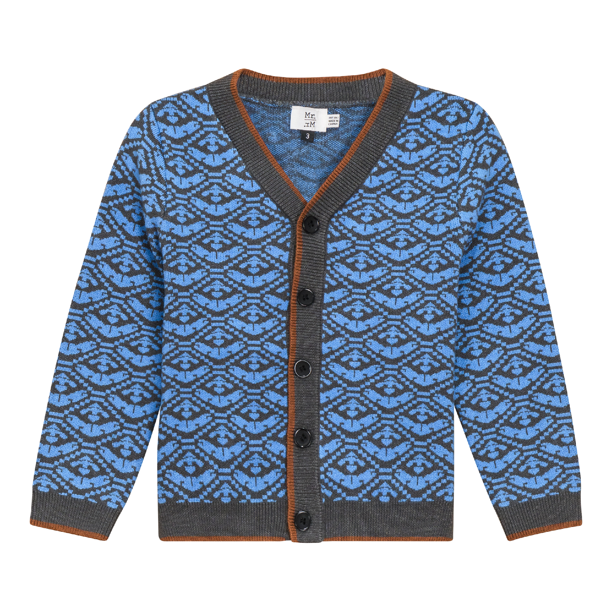 Jacquard Knit Cardigan