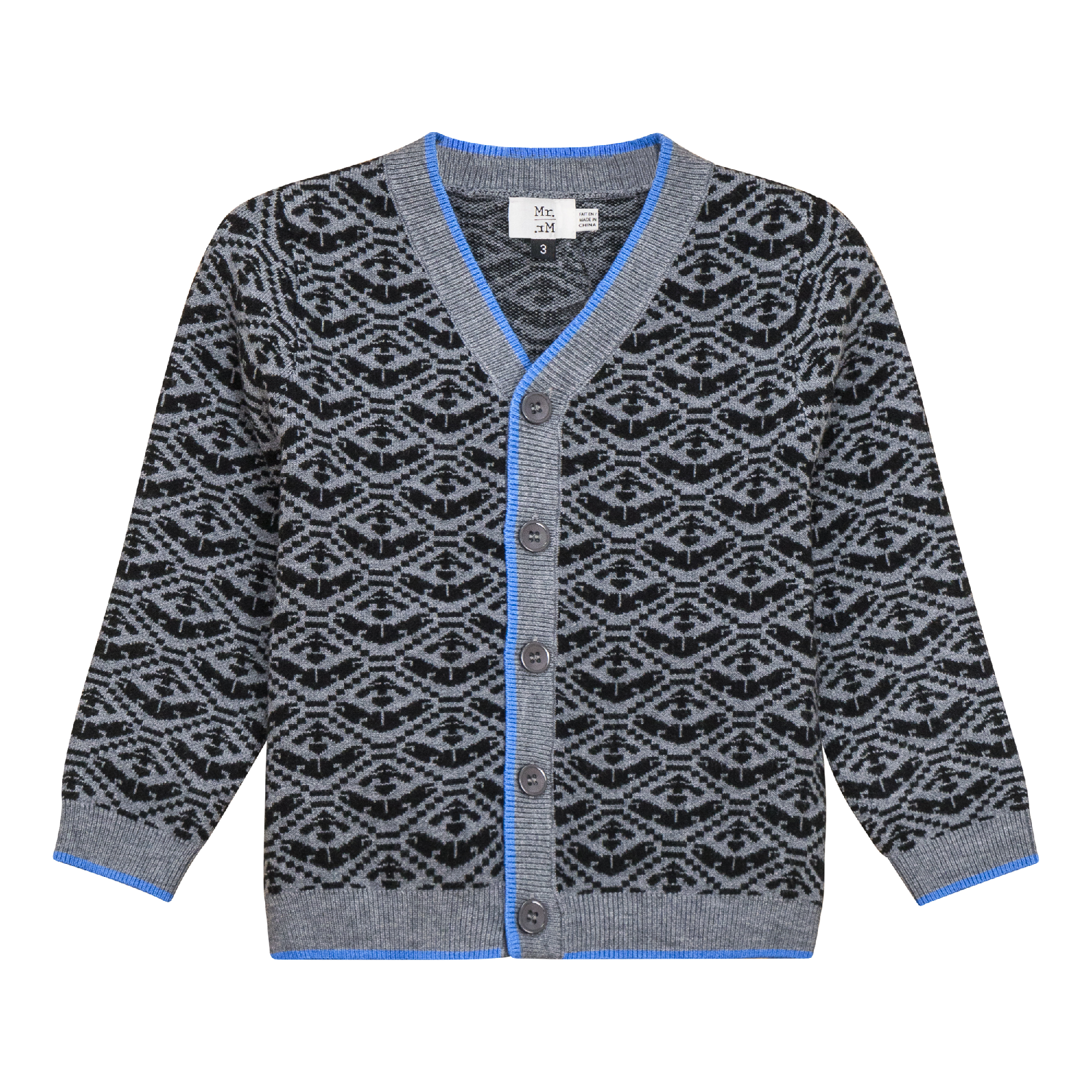 Jacquard Knit Cardigan