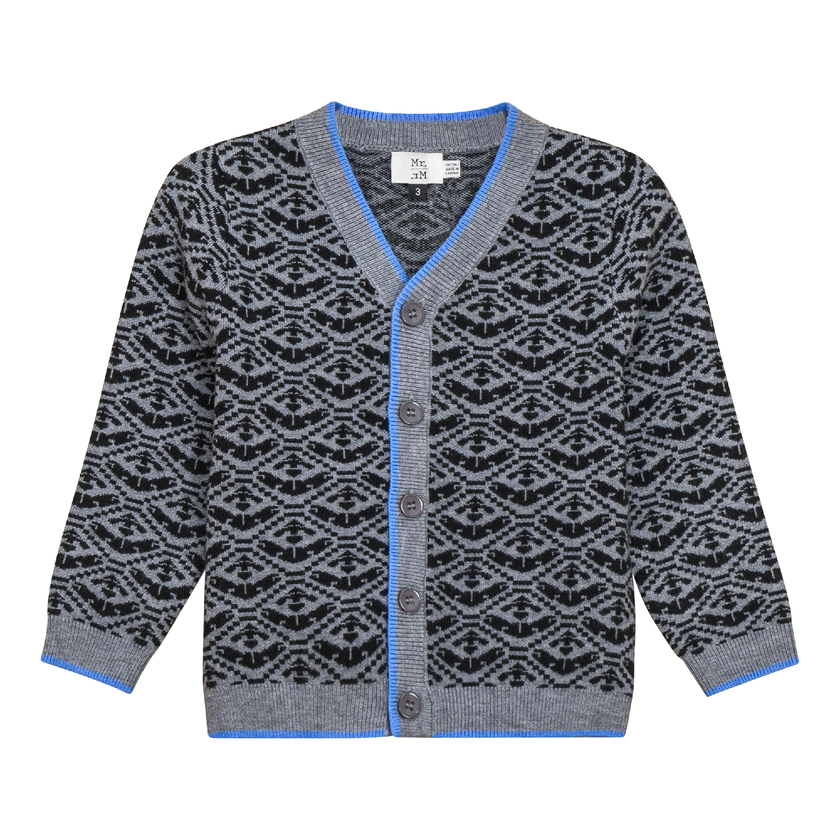 Jacquard Knit Cardigan