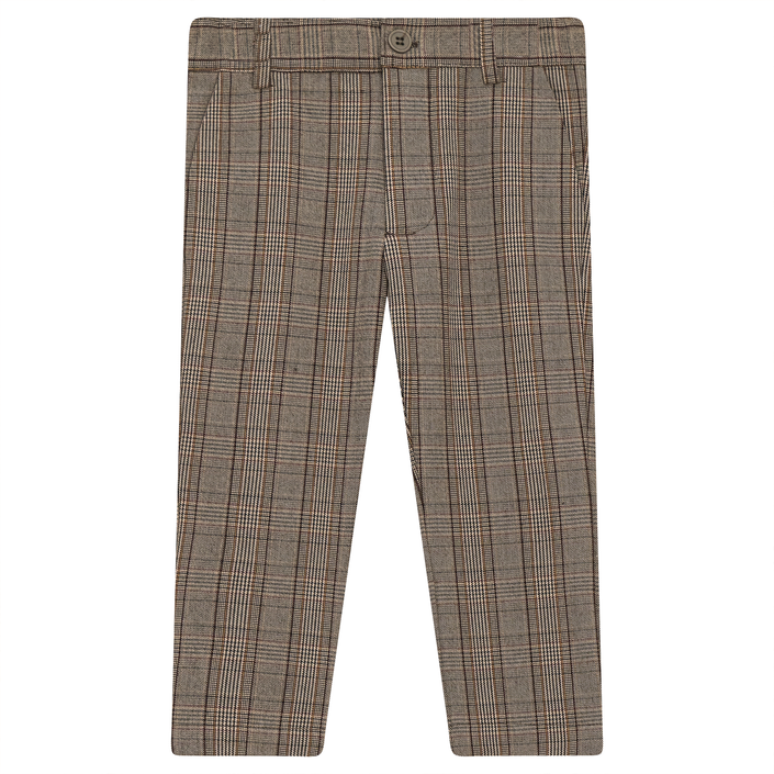 Woven Plaid Long Pants