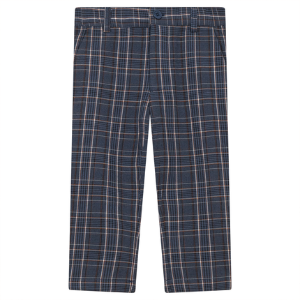 Woven Plaid Long Pants