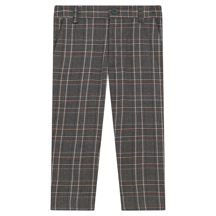 Woven Plaid Long Pants