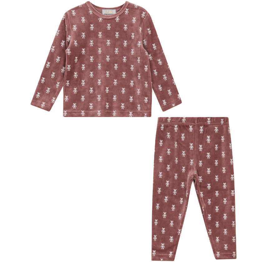 Bear Pirnt Velour Set