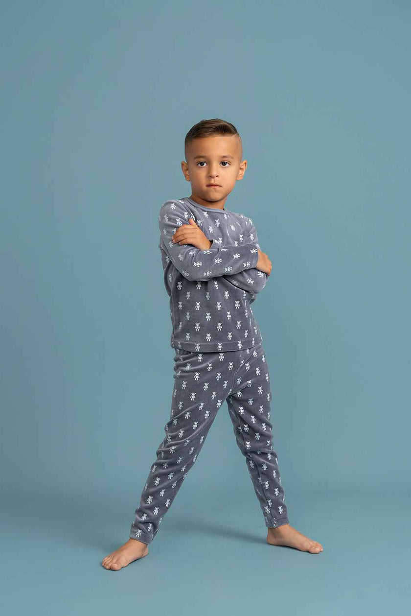 Bear Pirnt Velour Set