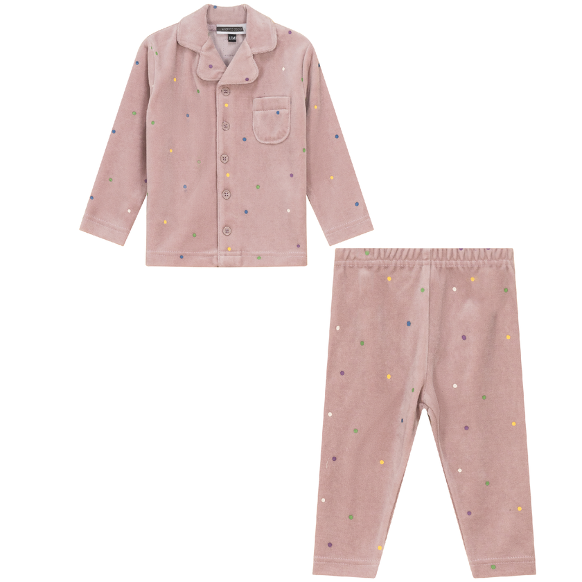 Dot Print Grandpa Style 2Pc Set