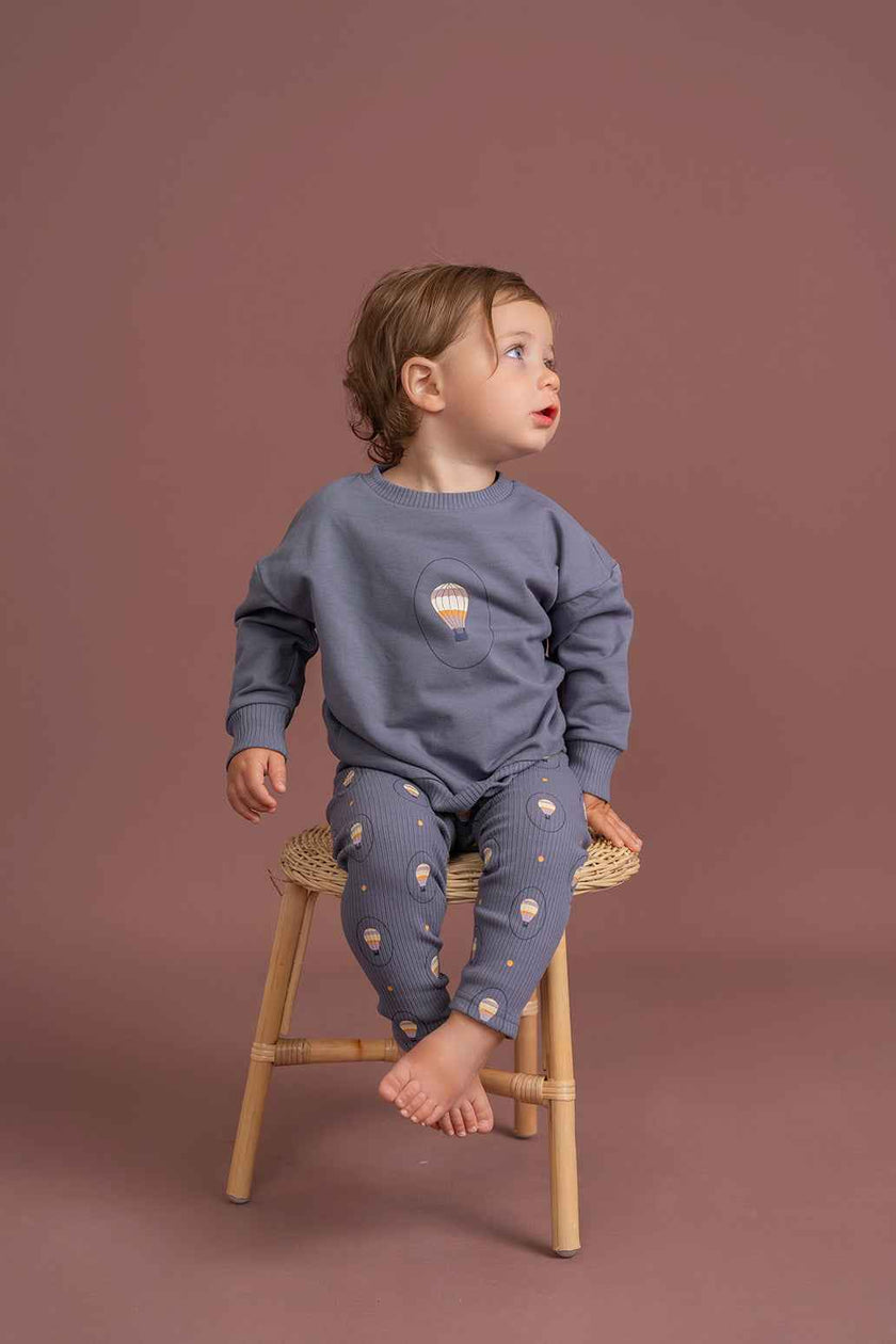 Flower and Hot Air Balloon Print 2Pc Set