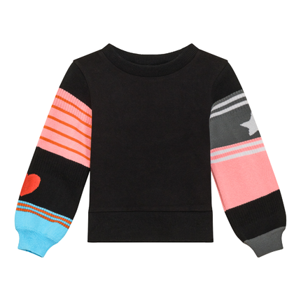 Striped Knit Fleece Top