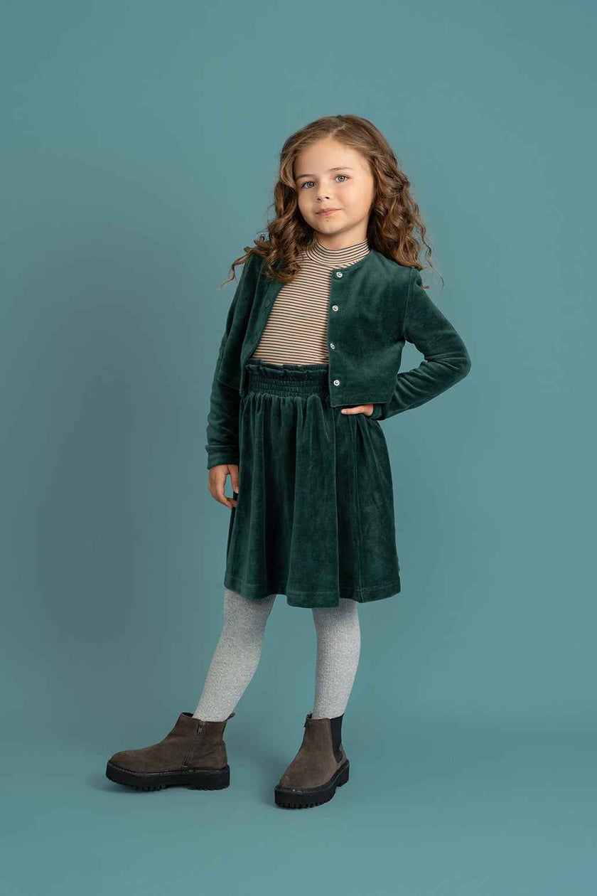 Velour Crop Cardigan