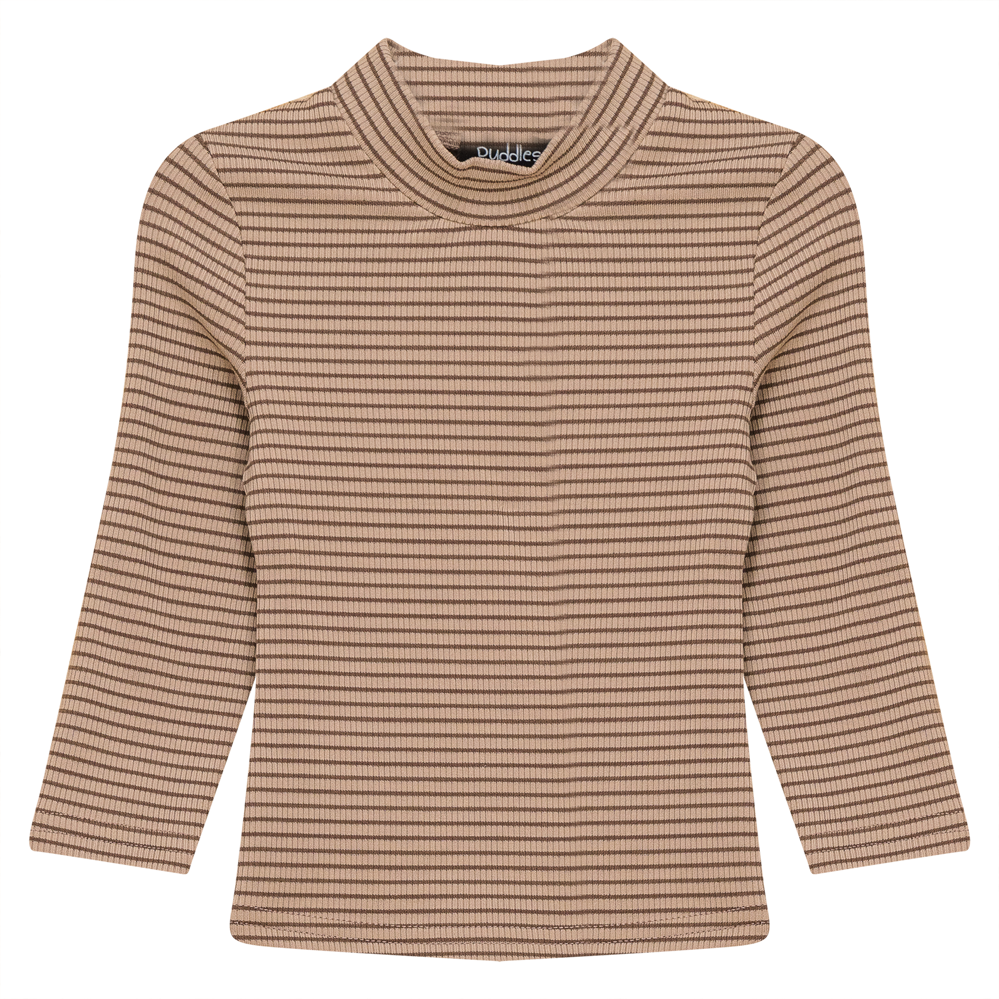Stripped Mock Neck Top