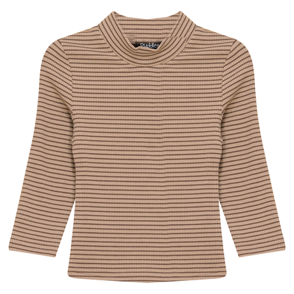 Stripped Mock Neck Top