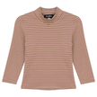 Stripped Mock Neck Top