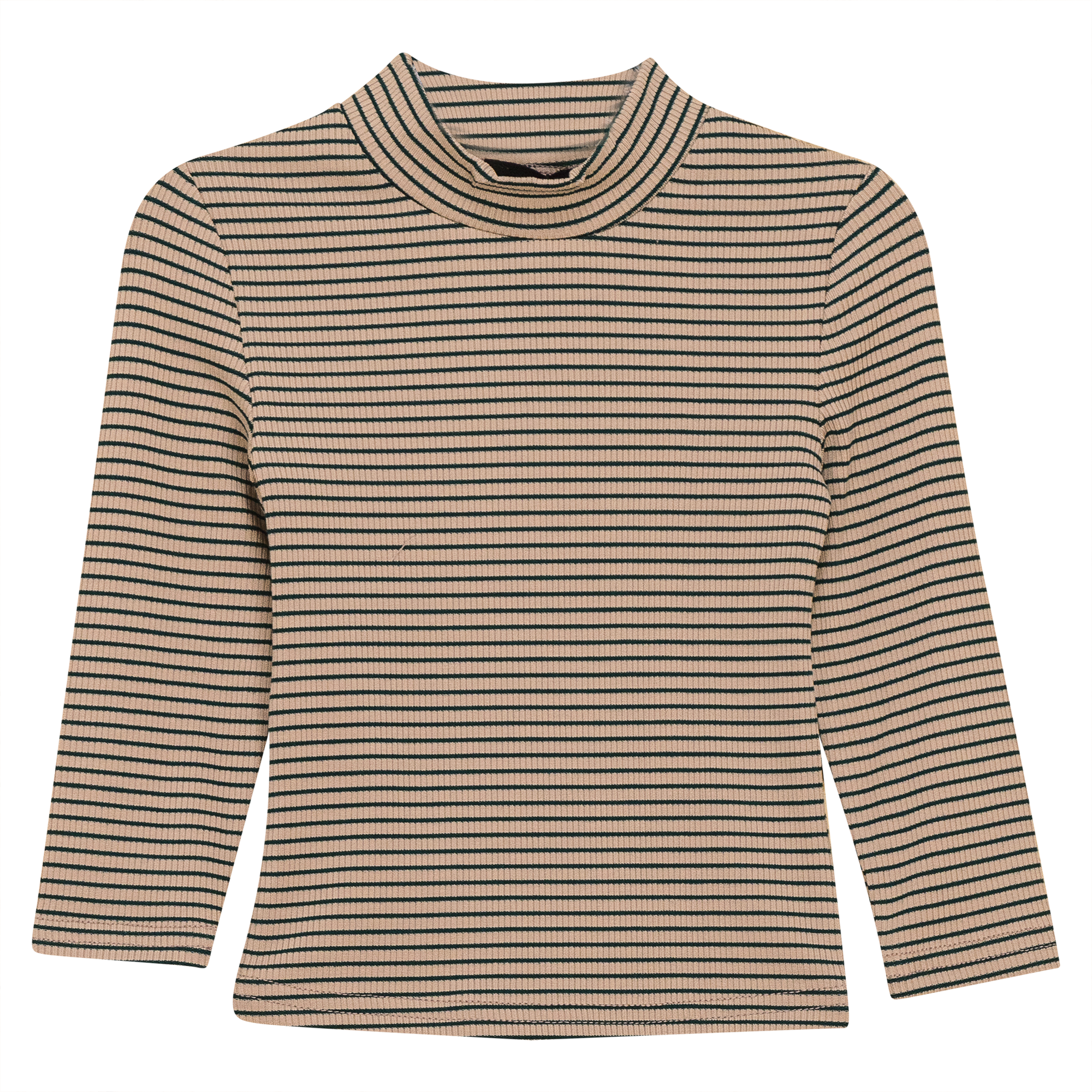 Stripped Mock Neck Top