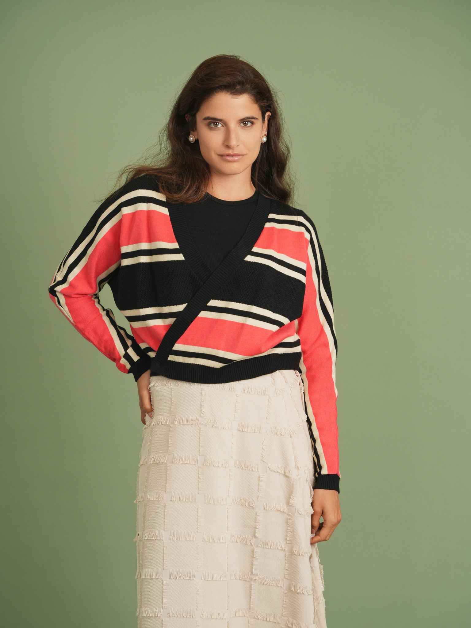 Woven Fringe Wrap Skirt