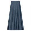 Leather Pleated Midi Skirt