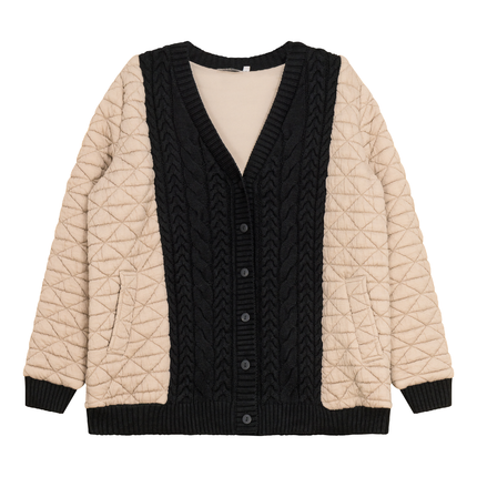 Quilted Knit Cardigan