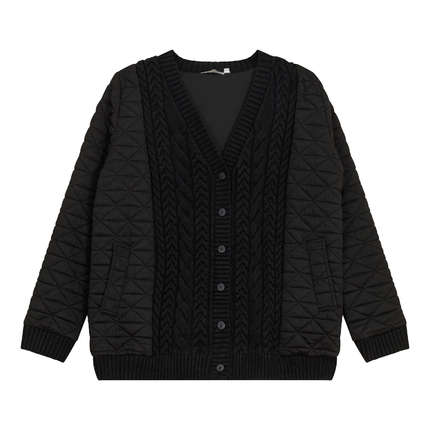 Quilted Knit Cardigan