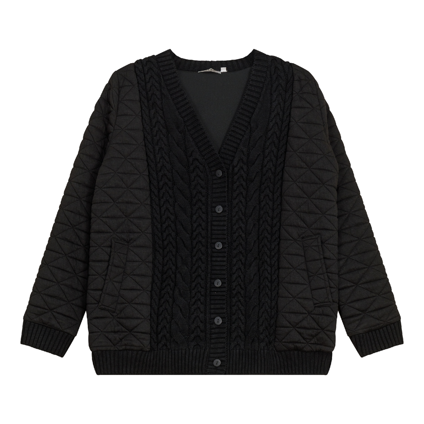 Quilted Knit Cardigan