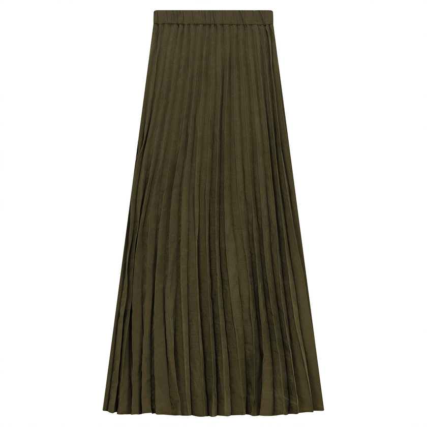 Sunburst Pleated Midi Skirt