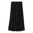 Midi Satin Tiered Skirt